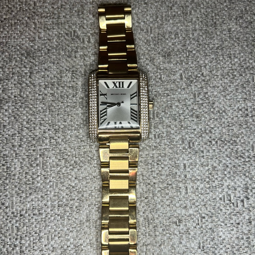 Gold toned Micheal Kors rectangle watch